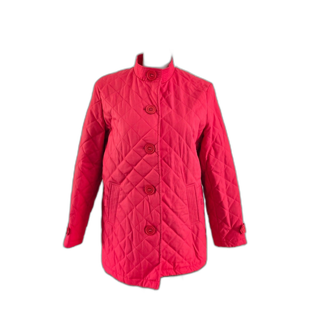 Jones NY Sport Quilted Jacket Woman XL Coral 100% Cotton